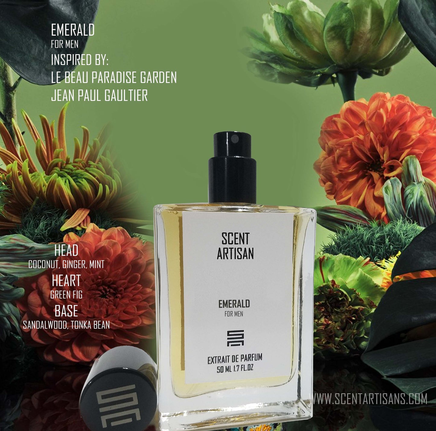 EMERALD FOR MEN : INSPIRED BY LE BEAU PARADISE GARDEN JEAN PAUL GAULTIER