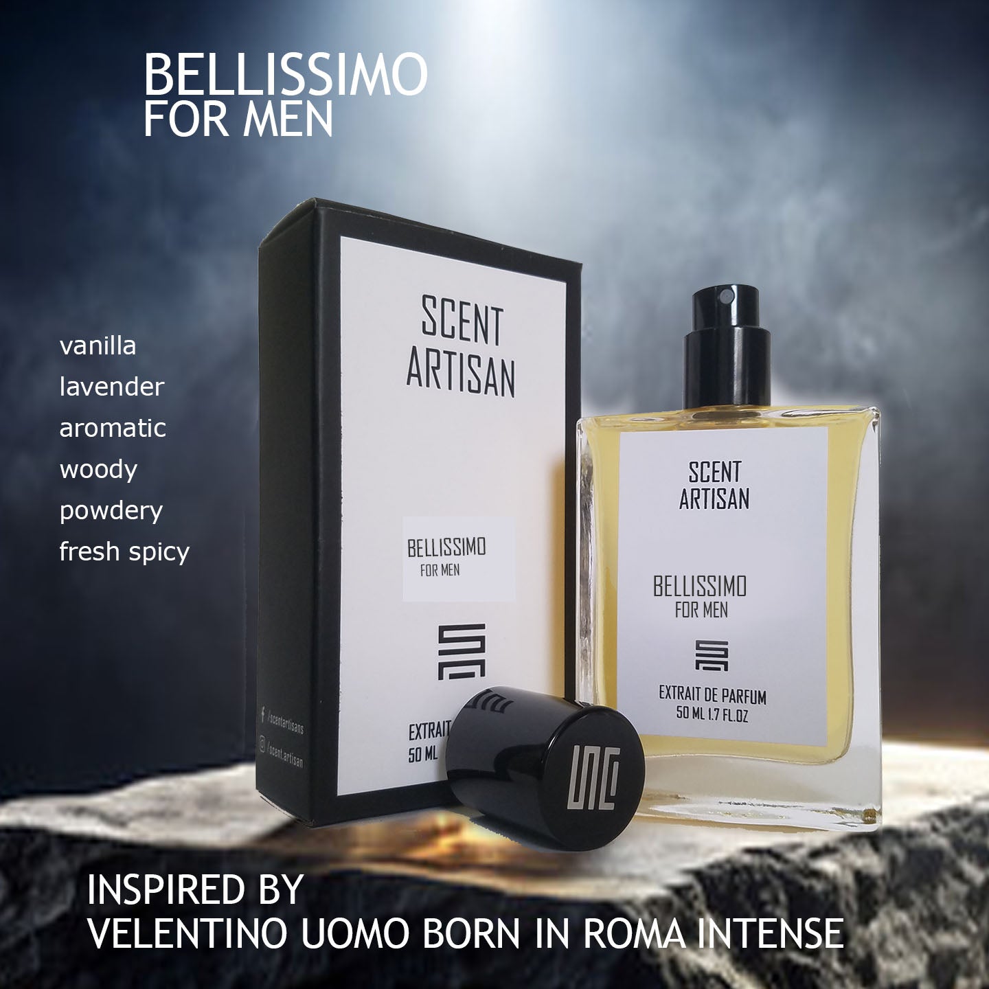 BELLISSIMO FOR MEN : INSPIRED BY VELENTINO UOMO BORN IN ROMA INTENSE BY VELENTINO