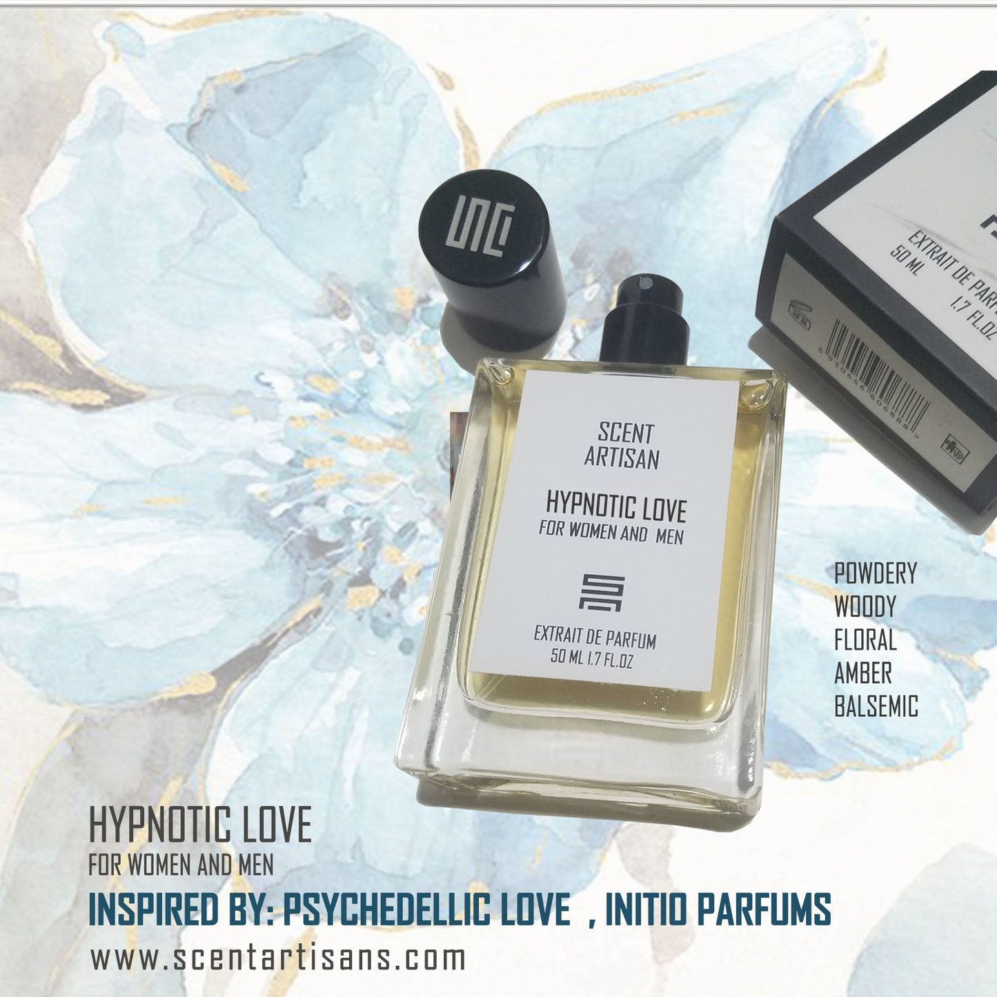 HYPNOTIC LOVE  FOR WOMEN AND MEN : INSPIRED BY PSYCHEDELLIC LOVE  , INITION PARFUMS