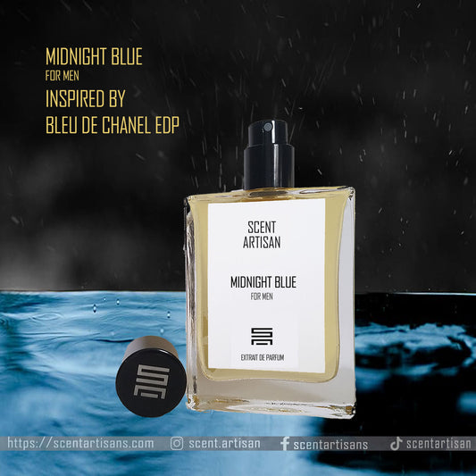 Midnight Blue for Men Inspired by Bleu de chanel edp