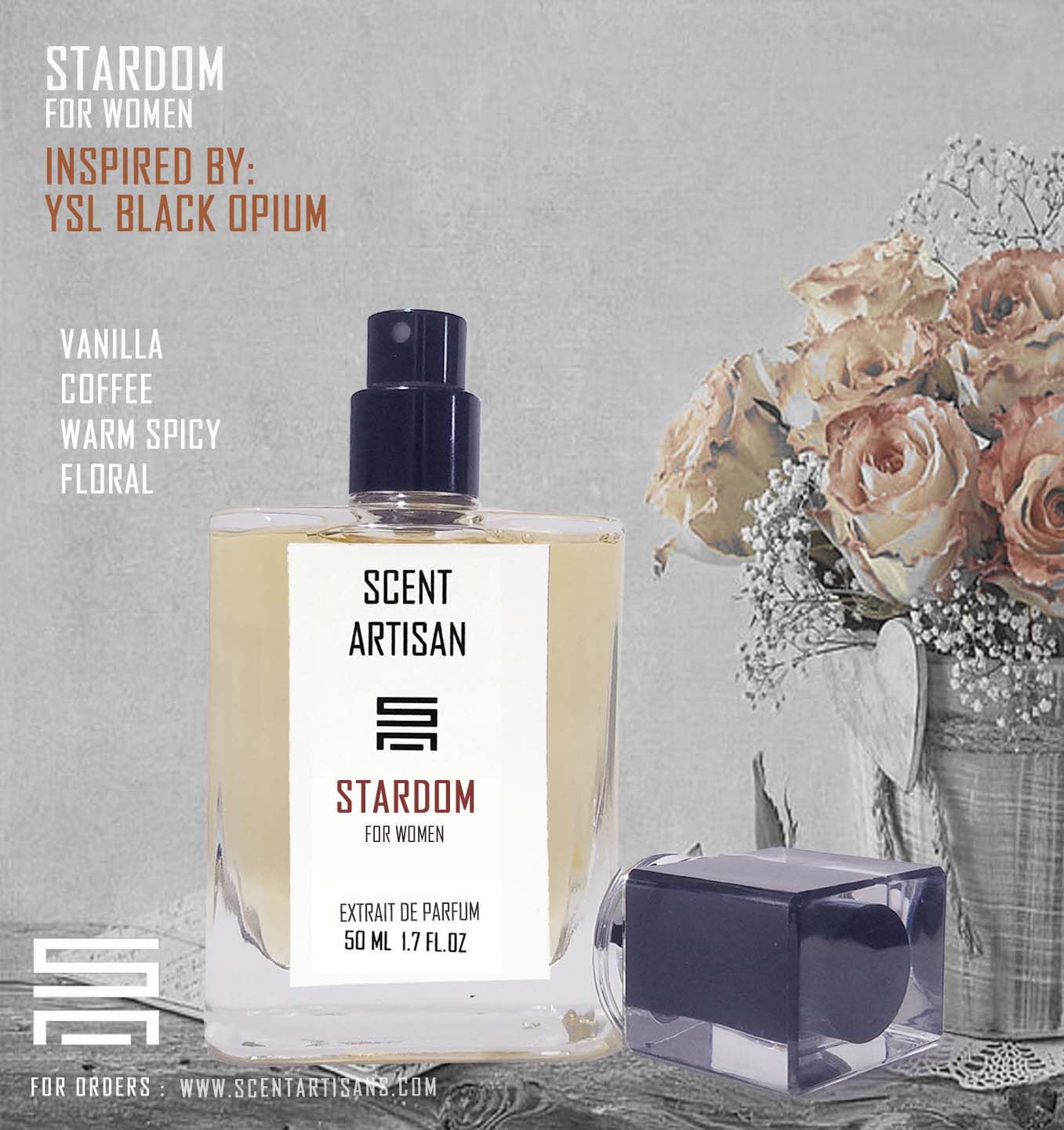 STARDOM FOR WOMEN : INSPIRED BY YSL  BLACK OPIUM