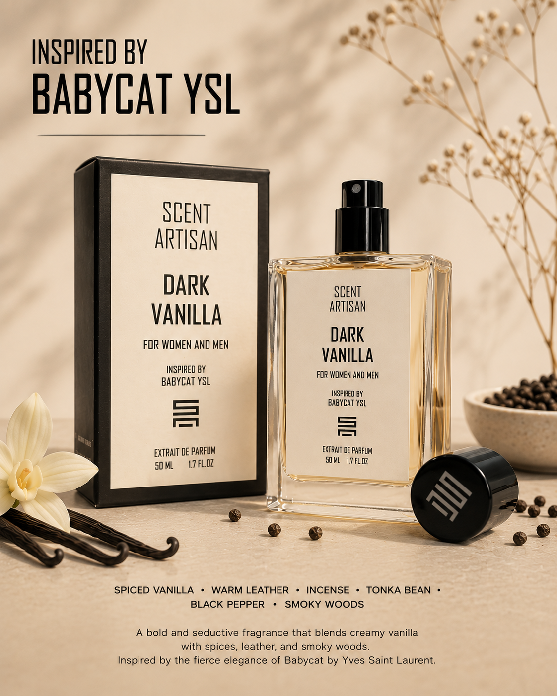 Dark Vanilla for Women and Men : Inspired by Babycat YSL